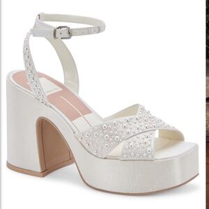 Dolce Vita Cream Pearl Wessi Platform Heel